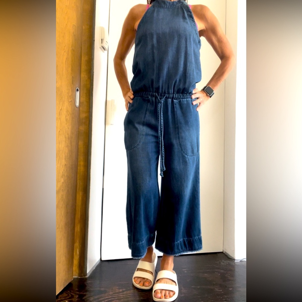 Cloth & Stone denim halter jumper